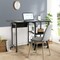 6 Universal Wheels Folding Computer Desk with 2-tier Open Storage Shelves